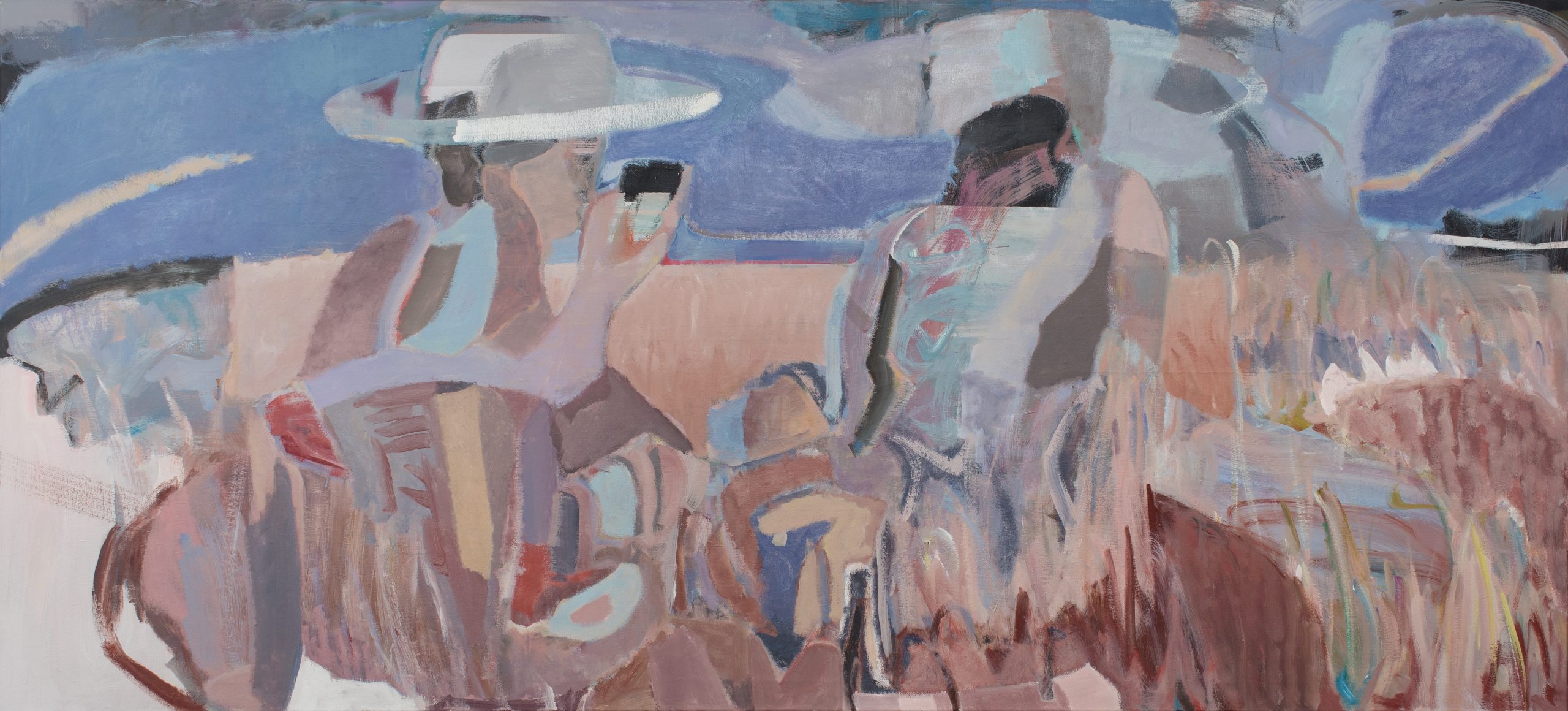 Daniel Mohr - Modern Times (2024) Daniel Mohr, Modern Times, 90 x 200 cm, oil on canvas, 2024