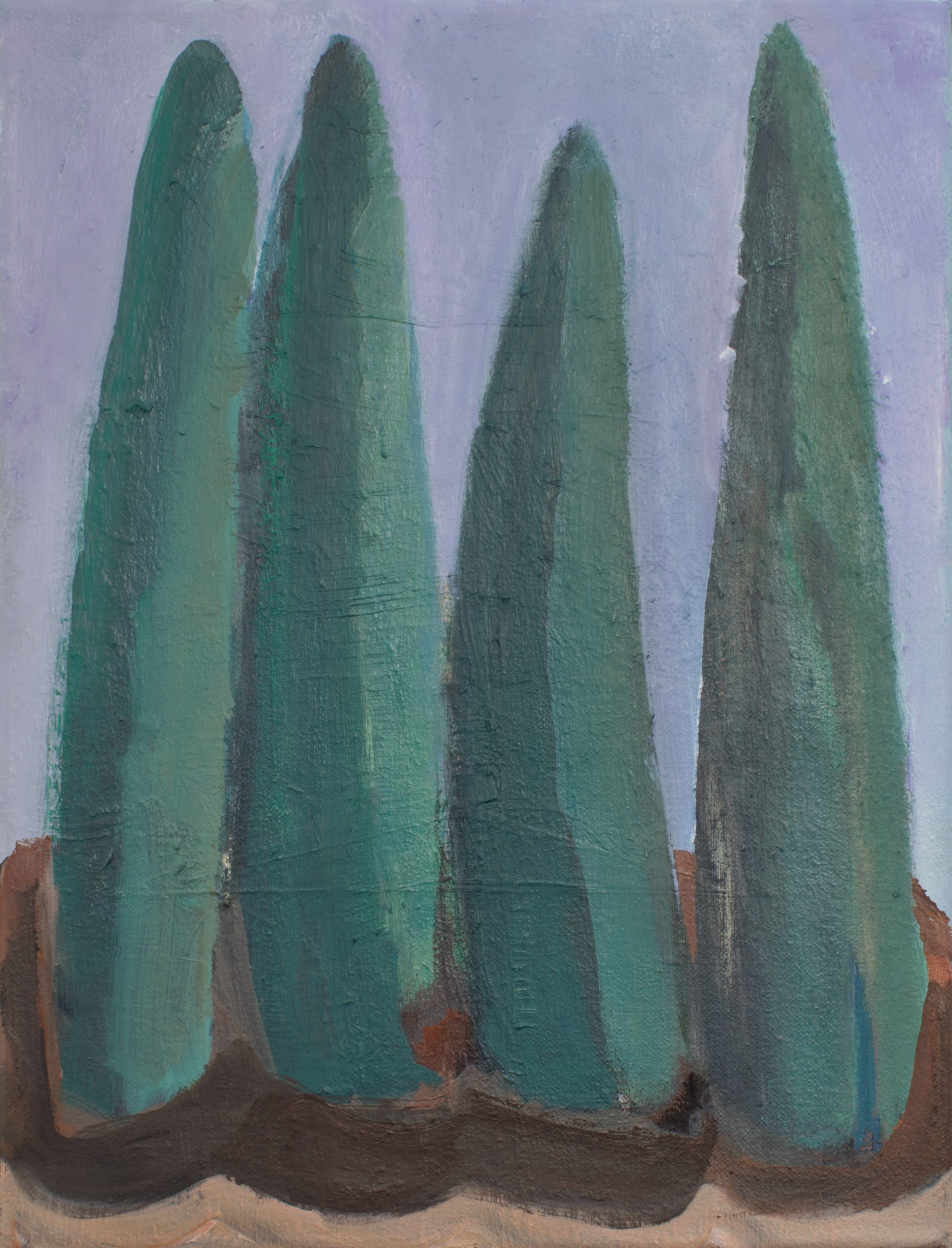 Zypressen, 40x30cm, oil on canvas Zypressen, 40x30cm, oil on canvas