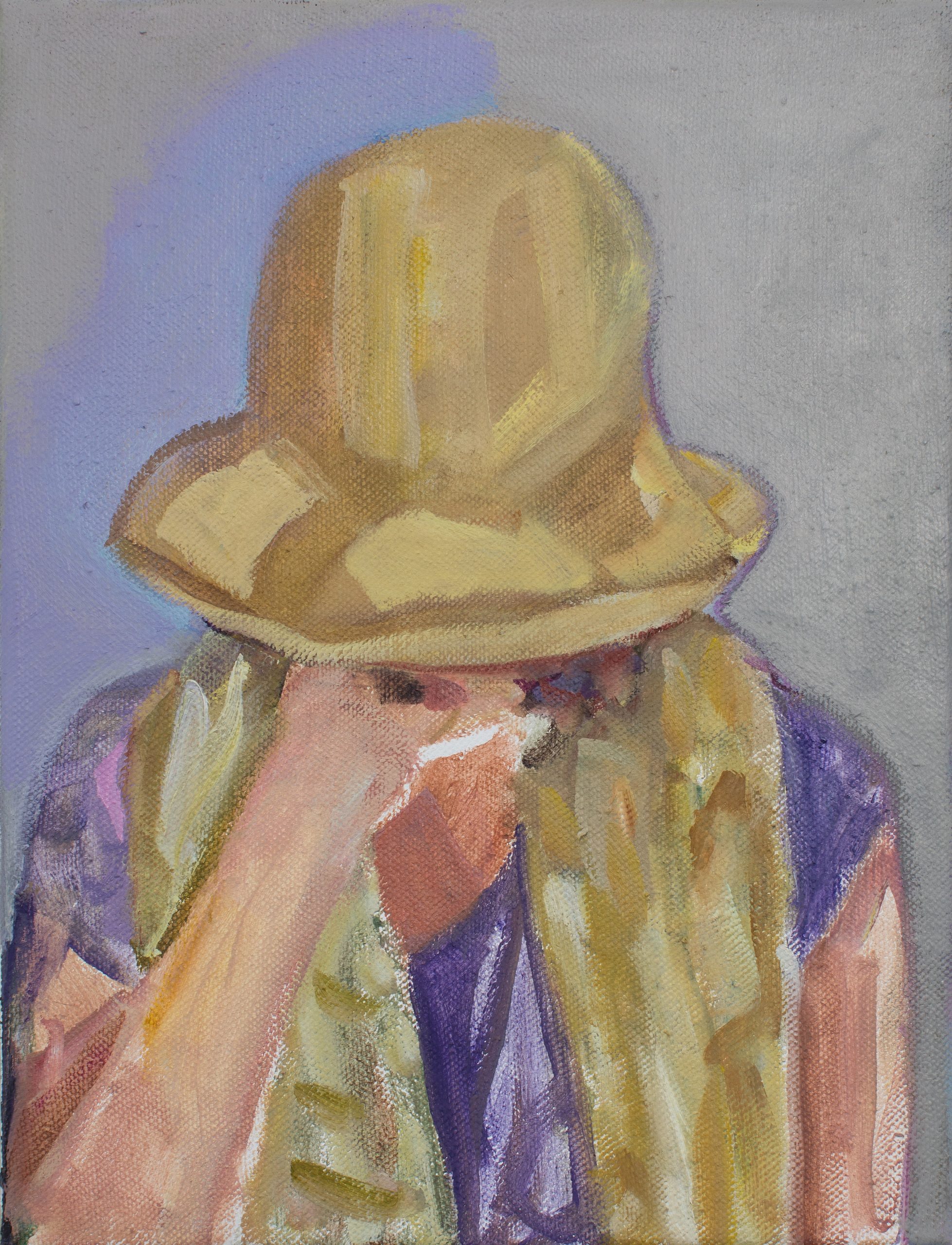 Frau mit Hut, 40x30cm, oil on canvas Frau mit Hut, 40x30cm, oil on canvas