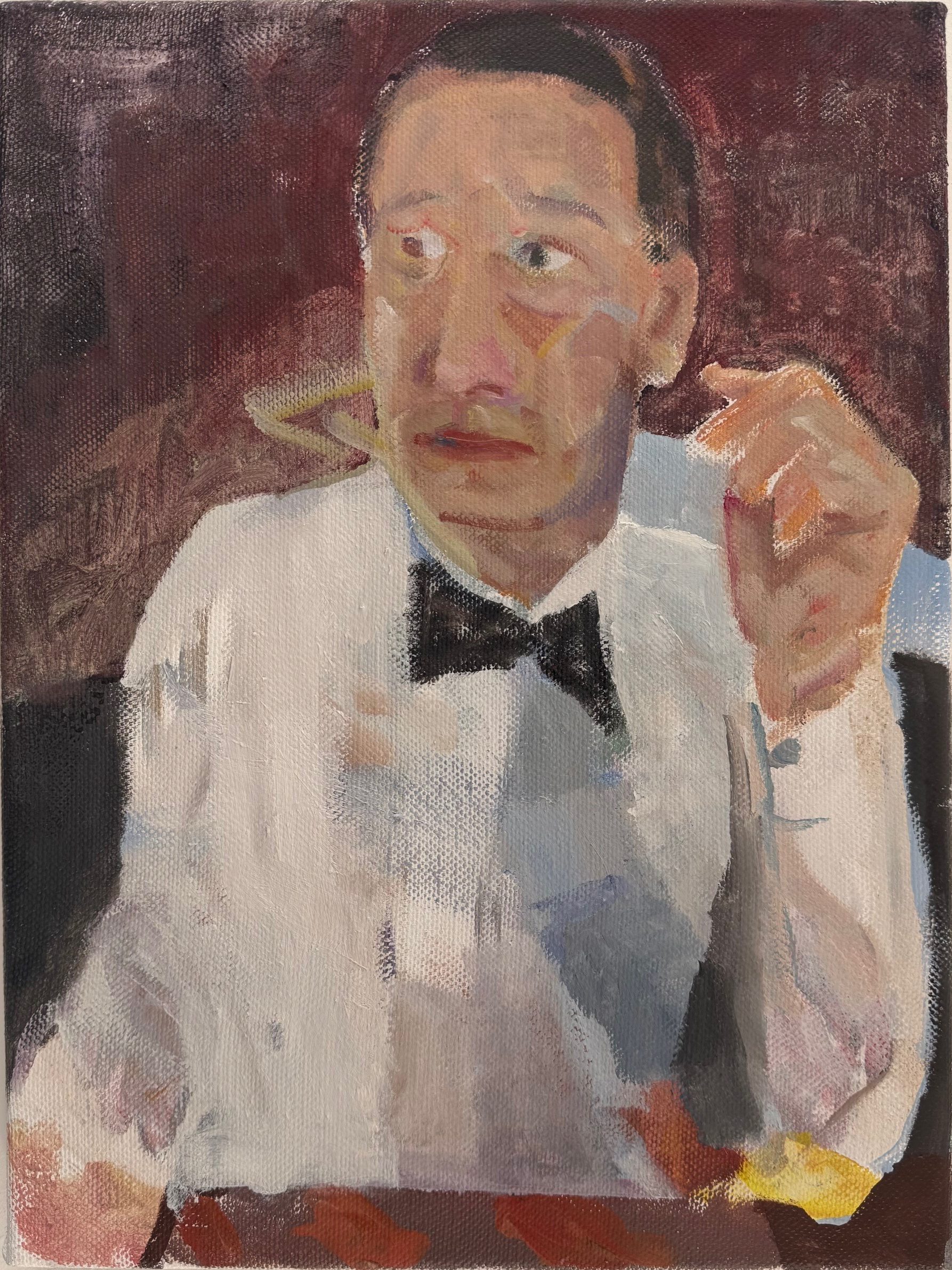Daniel Mohr - The Barkeeper (2024) Daniel Mohr, The Barkeeper, 40 x 30 cm, oil on canvas, 2024